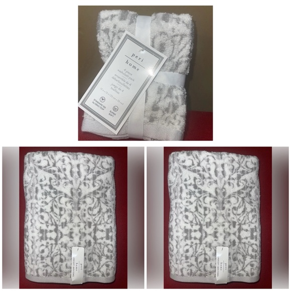 Peri Home Pc Towel Set:2 Bath Towels Washcloths Terry Loop - Main Image